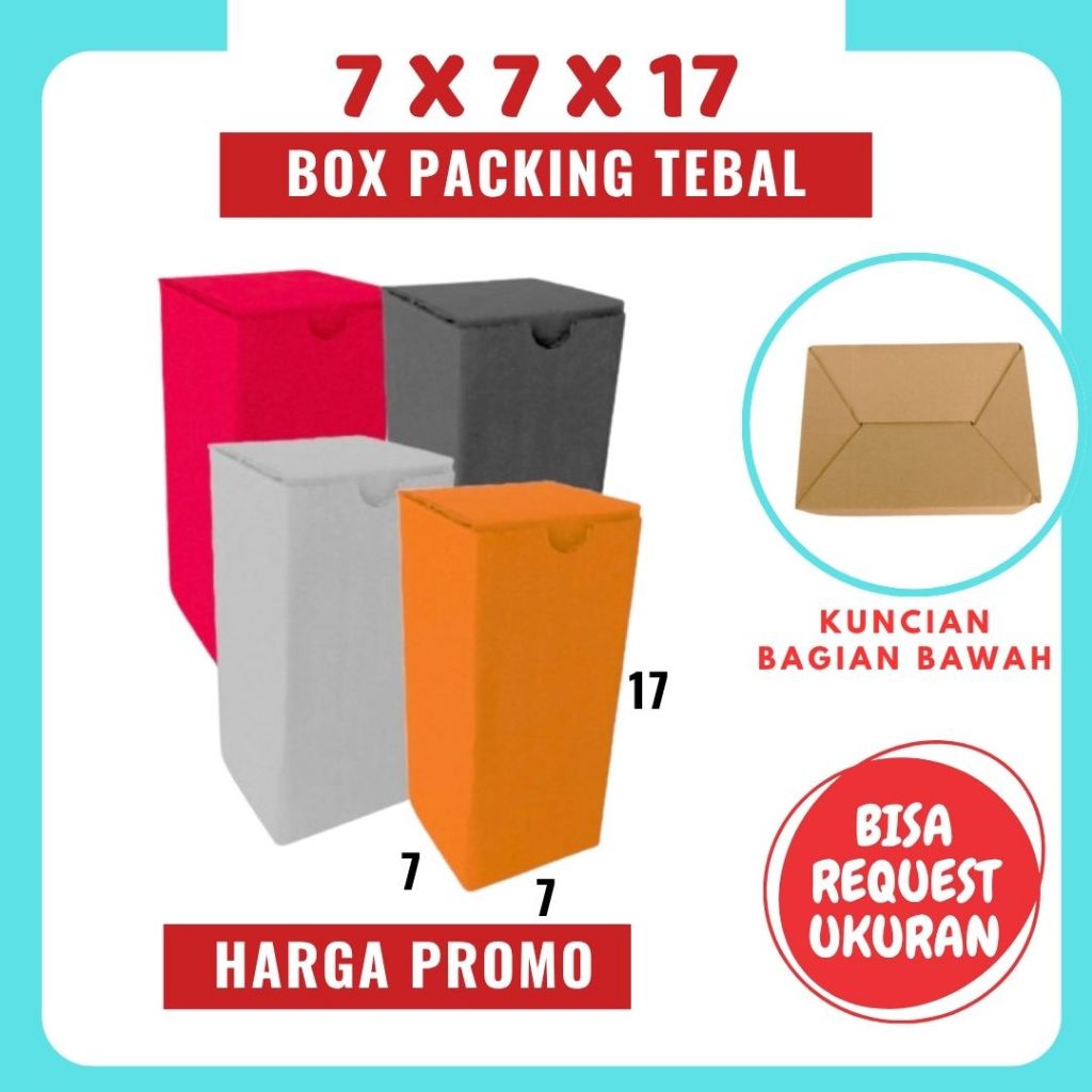 

Box 7x7x17 A0 / Kardus 7x7x17 A0 Packing Karton / Dus 7x7x17 A0 Kotak Botol Kemasan Diva Box