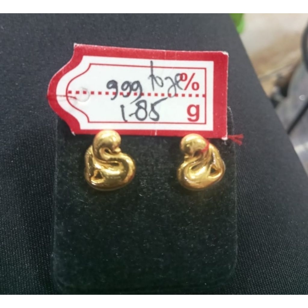 Anting emas 24k bebek toge