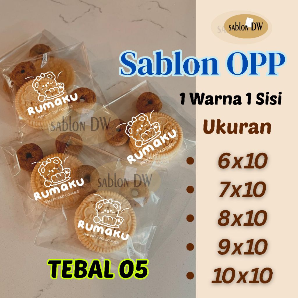 

PLASTIK OPP PREMIUM CUSTOM 6X10,7X10,8X10,9X10,10X10 TEBAL 05 isi 100 pcs