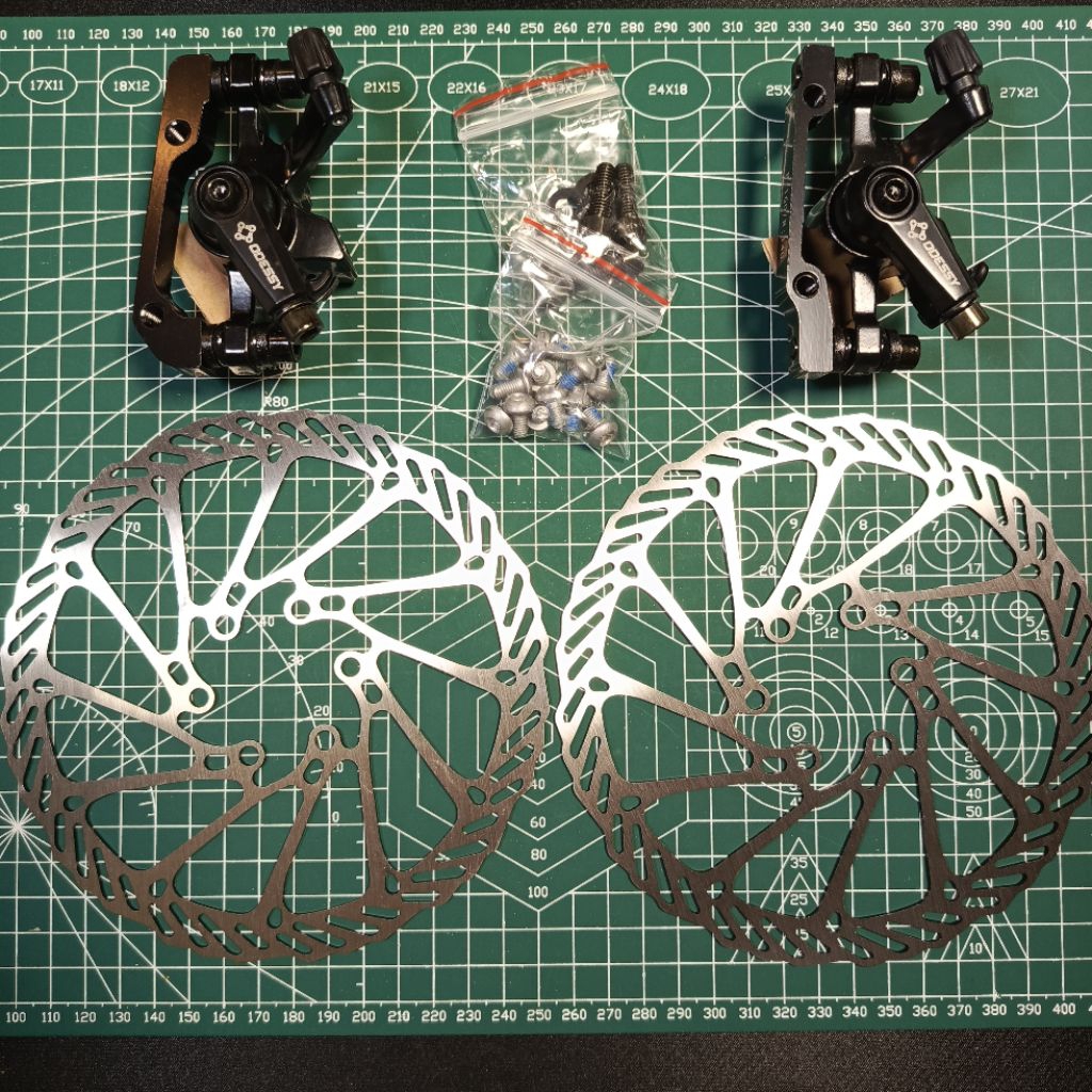 Cakram Sepeda / Rem Cakram  Sepeda 1 set /  Cakram Mekanik Full Set Rotor Depan Belakang 160mm Odess