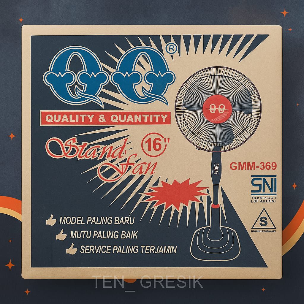 Kipas Angin Standfan QQ GMM-369 16 Inch /Kipas Angin Berdiri QQ GMM-369