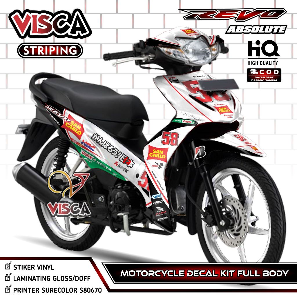 Decal Revo Absolute 110 Full Body - Stiker Revo Absolute 110 Full Body - Dekal Revo Absolute 110 Ful