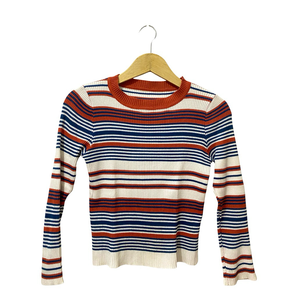 PRELOVED ATASAN|| SIZE M|| CAROUSEL INDONESIA|| GARIS NAUTICAL