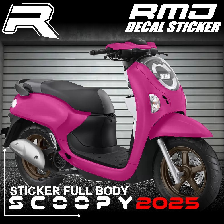 COD Sticker Decal Full Body Honda Scoopy Tahun 2025 Sticker Full Body Scoopy 2025 Motif Polos Scoopy