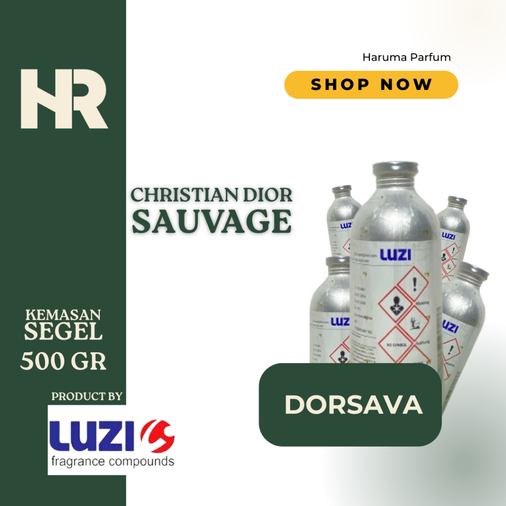 Bibit Parfum DORSAVA searah Christian Dior Sauvage kemasan segel 500gr by LUZI