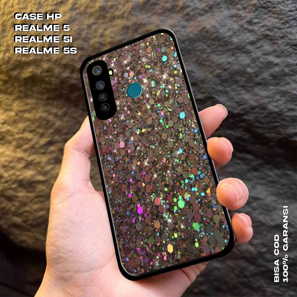 Case REALME 5 - REALME 5I - REALME 5S -  Softcase Premium Matte Hard Case - Case Hologram Glossy Mot