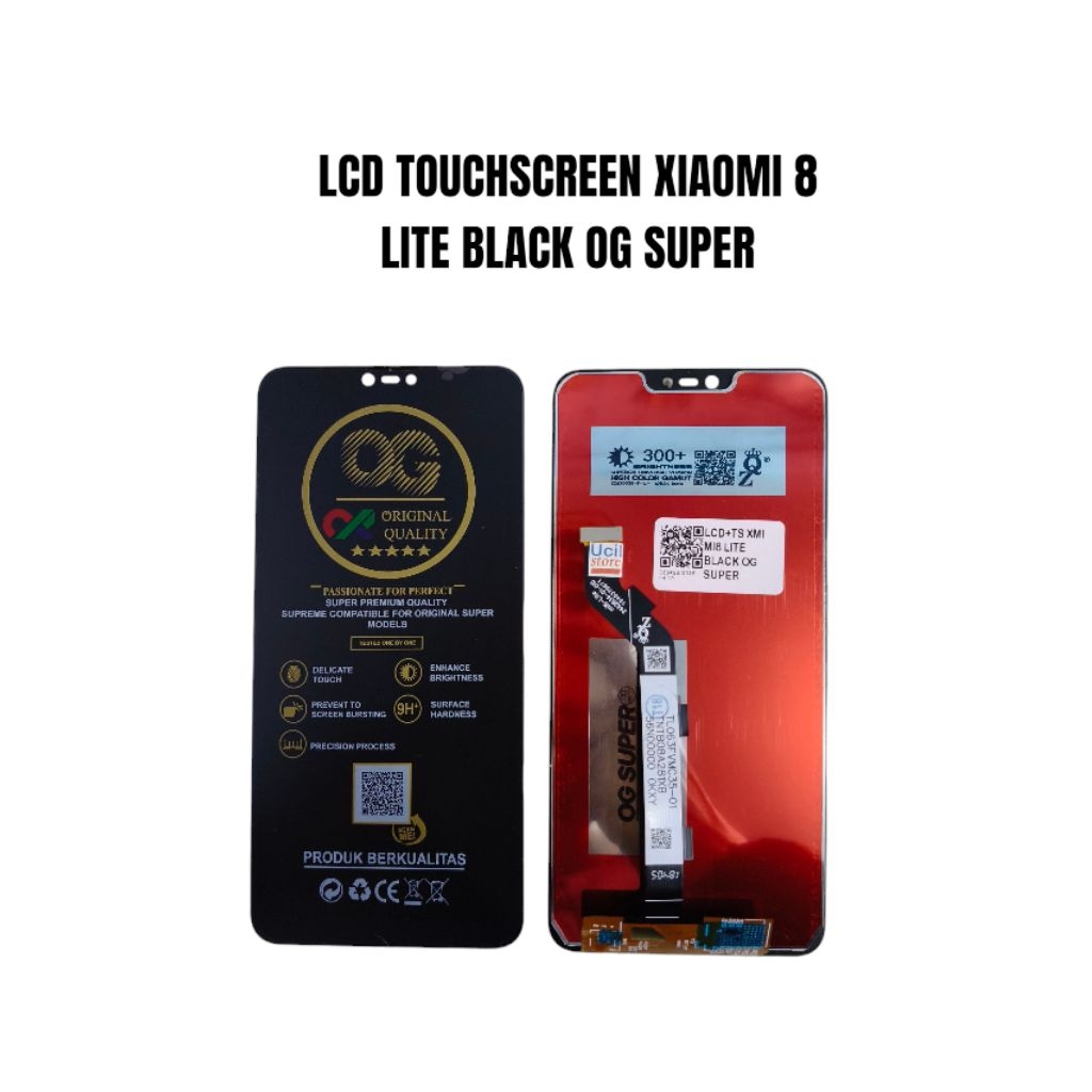 LCD TOUCHSCREEN XIAOMI 8 LITE BLACK OG SUPER