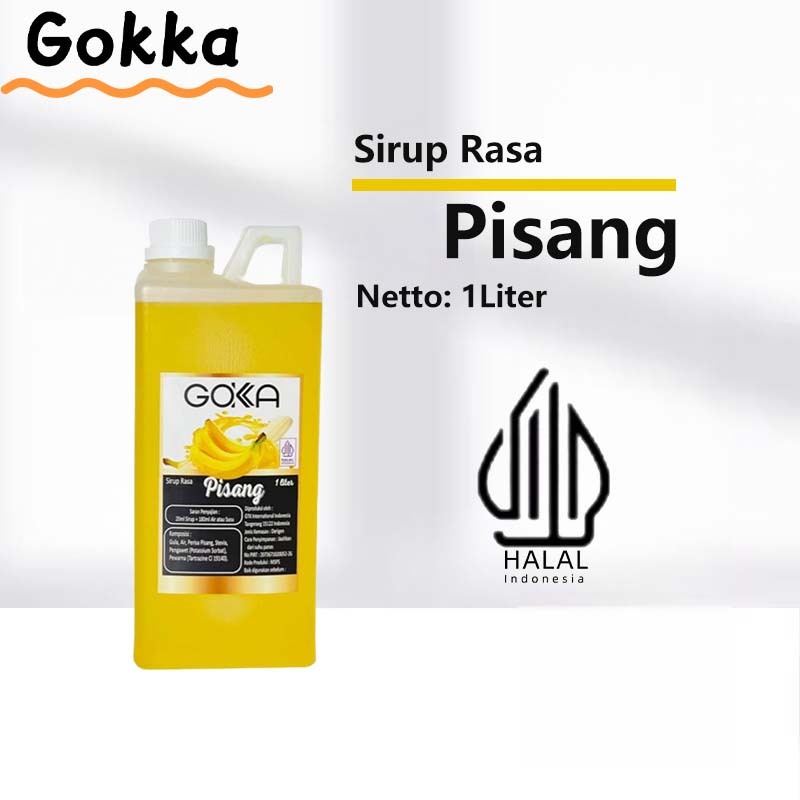 

Gokka Pisang Sirup Minuman 1L - Pisang Flavor Syrup / Sirup Pisang