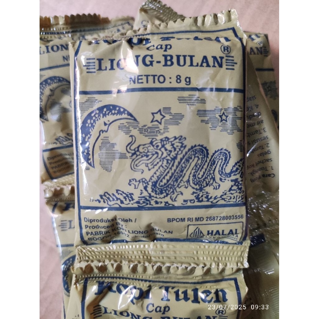 

Kopi Tulen Cap Liong Bulan Sachet (Renceng) kopi Liong