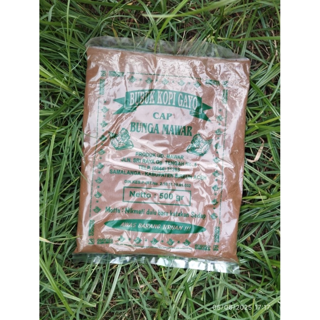 

500 gram bubuk kopi tubruk halus Murni Cap Mawar