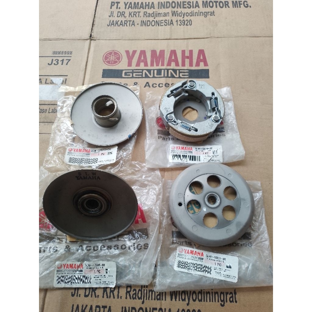 Pully Belakang Mangkok Kampas Ganda set Kampas Ganda Nouvo Lele Nouvo Z 5LW Original Japan New Old S