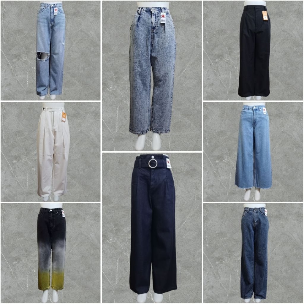 Celana Kulot Wanita/Celana Kulot Katun Jeans