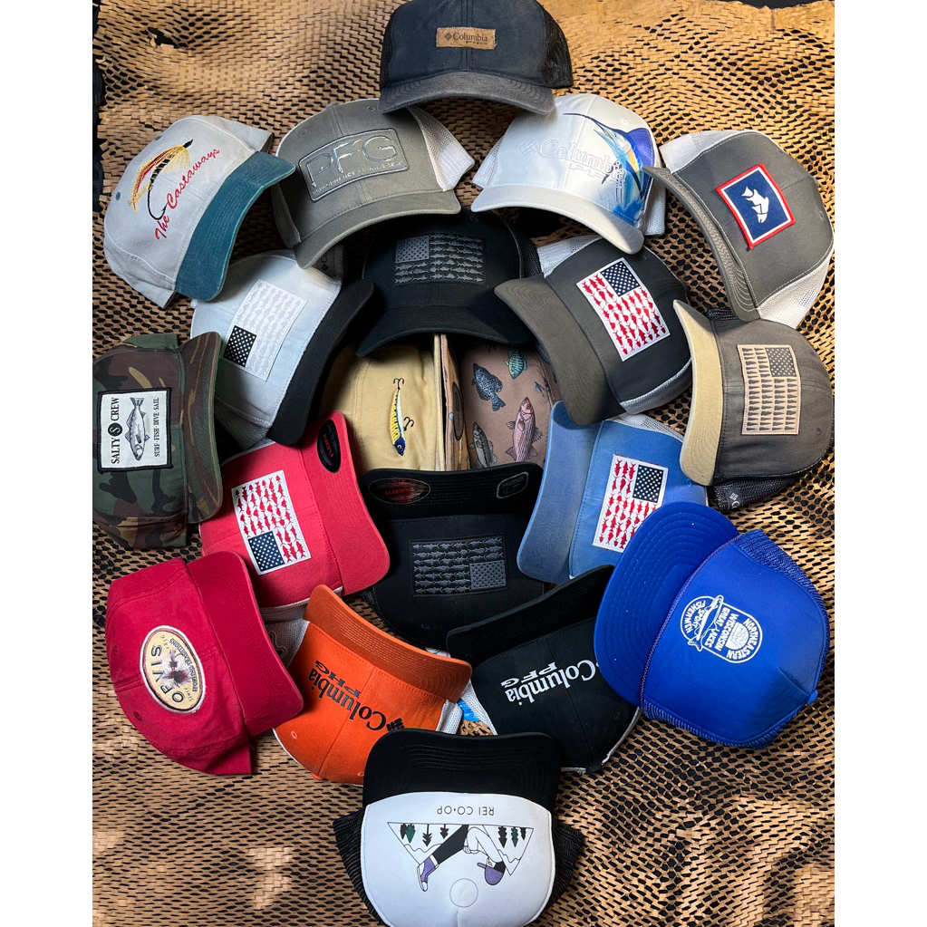 Topi Mancing Fishing Cap Original Columbia Simms Daiwa Bass Pro