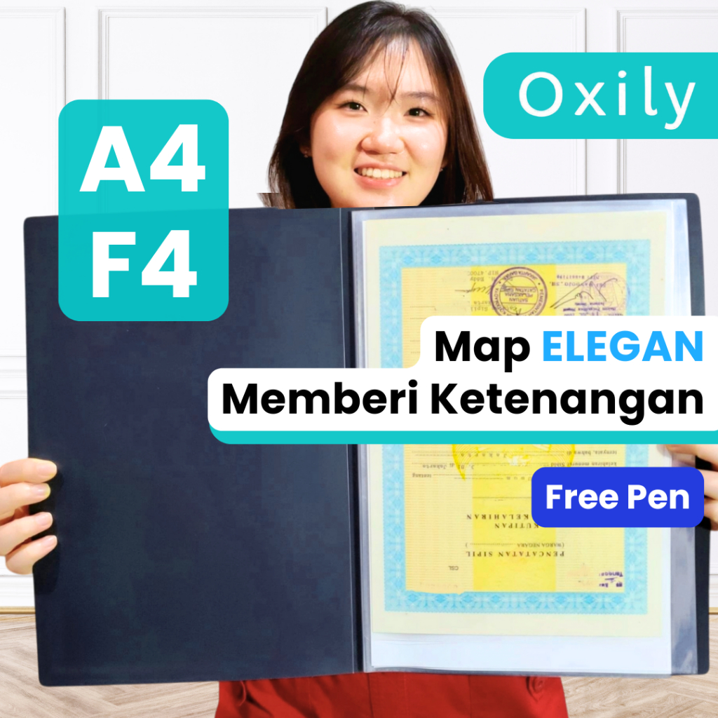 

TOPLA Map Dokumen Clear Holder BESAR ANTI AIR F4 A4 Document Keeper File Plastik Ijazah Berkas