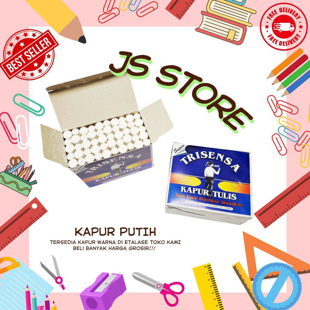 

(50 batang) Kapur Tulis Putih Trisensa Per Pak