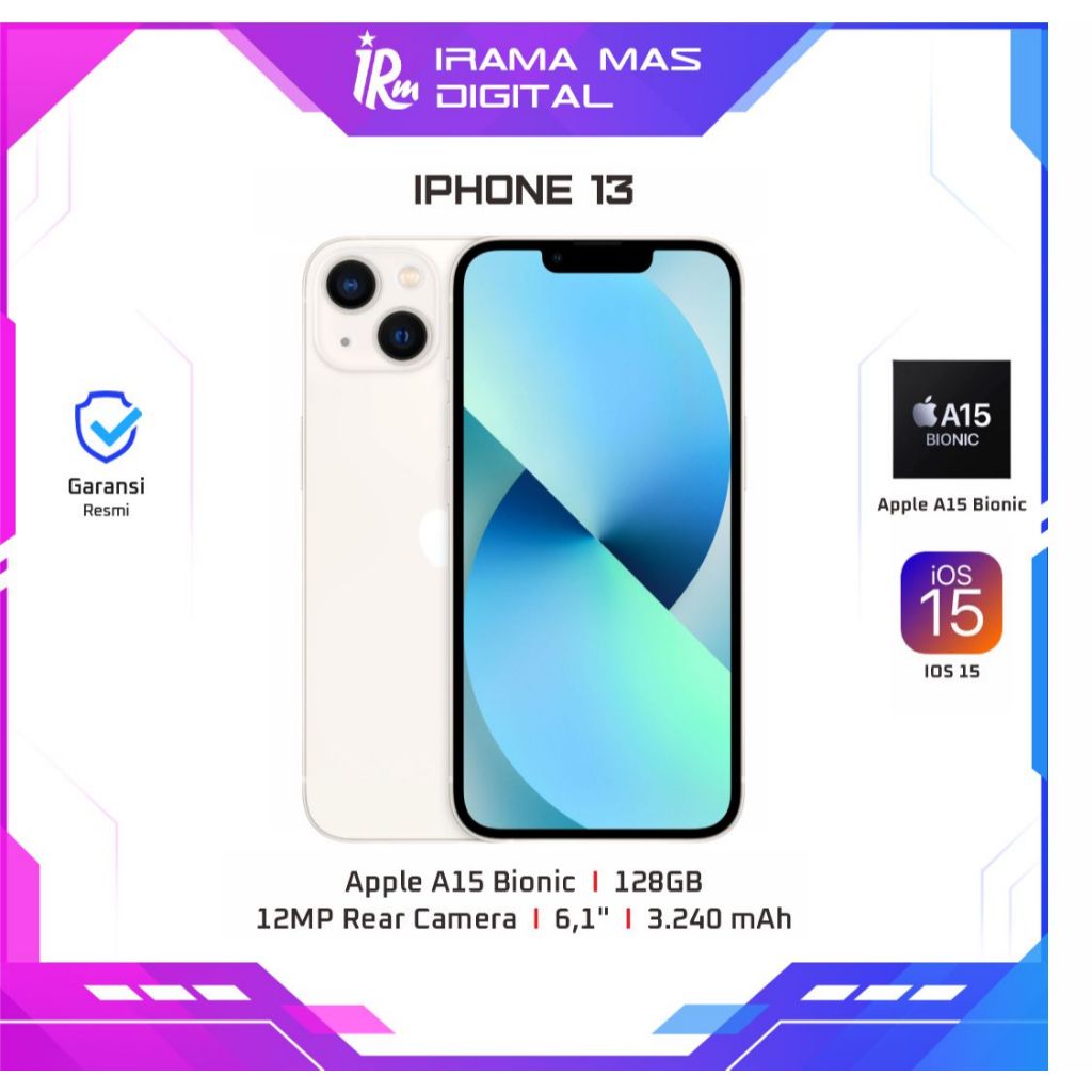 IPHONE 13 128GB (MIDNIGHT, STARLIGHT)