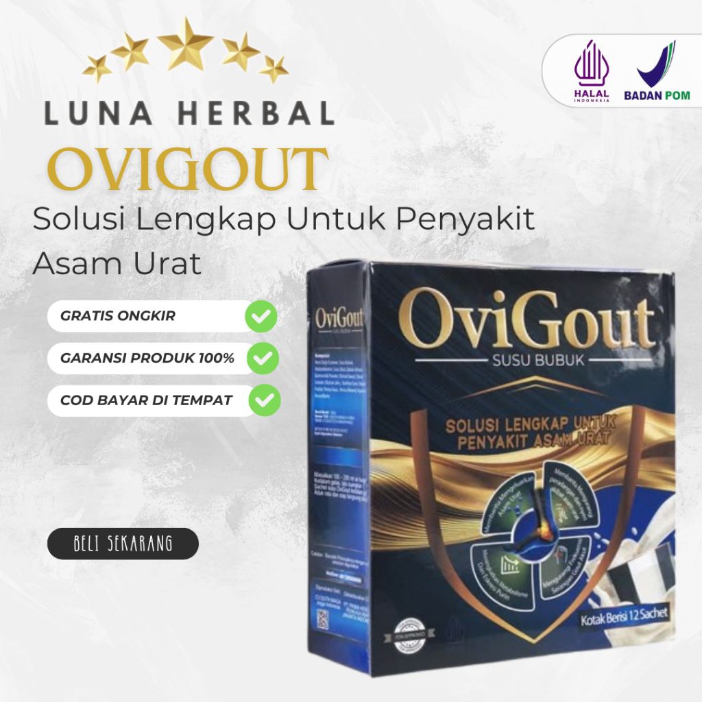 

OVIGOUT MILK SUSU ASLI ORIGINAL OBAT ASAM URAT NYERI SENDI KOLESTROL