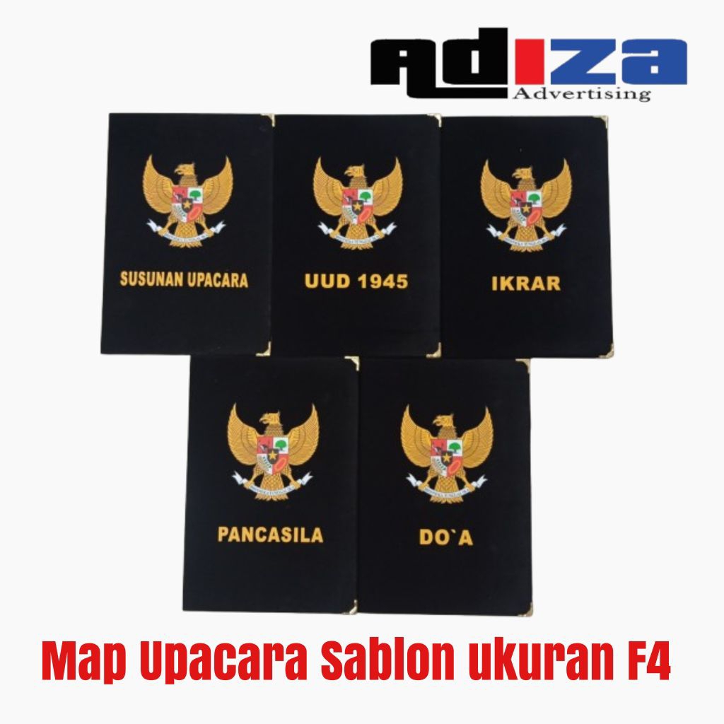 

Map Upacara Sablon ukuran F4 warna hitam(1 set isi 5)