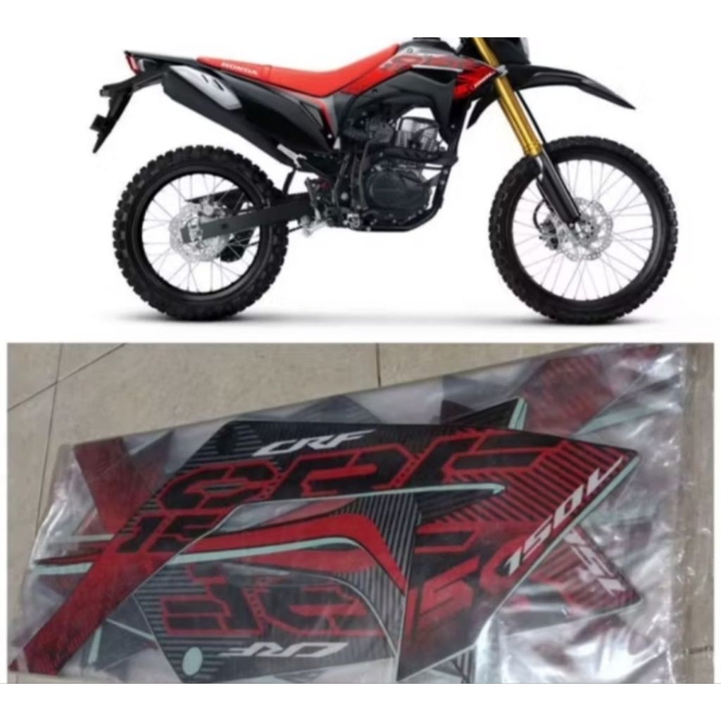 STIKER STRIPONG LIS BODY HONDA CRF 150 L 2022-2019 ORIGINAL FUL SET BODY MOTOR CRF 150 L