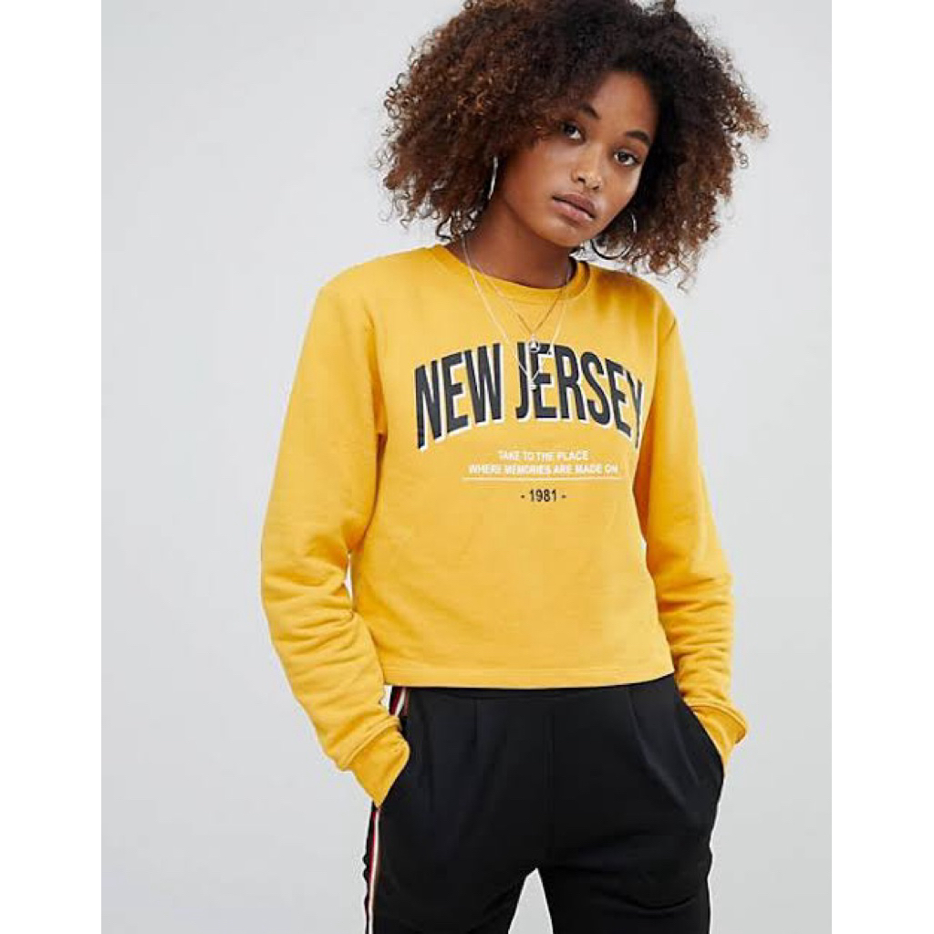 sweater crop new jersey Pull&Bear