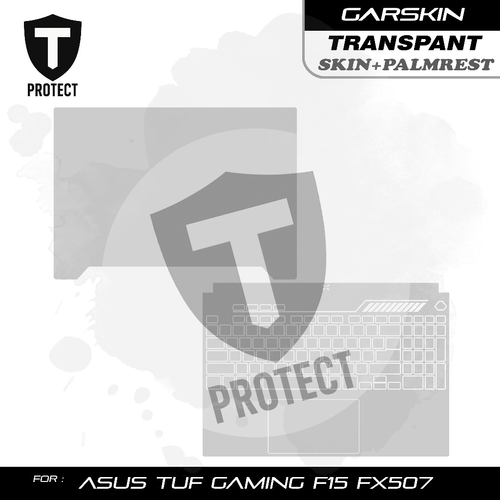 Cover Garskin Laptop Transparan / Gliter Cover Palmrest  Asus TUF Gaming F15 FX507ZE FX507ZM FX507ZR