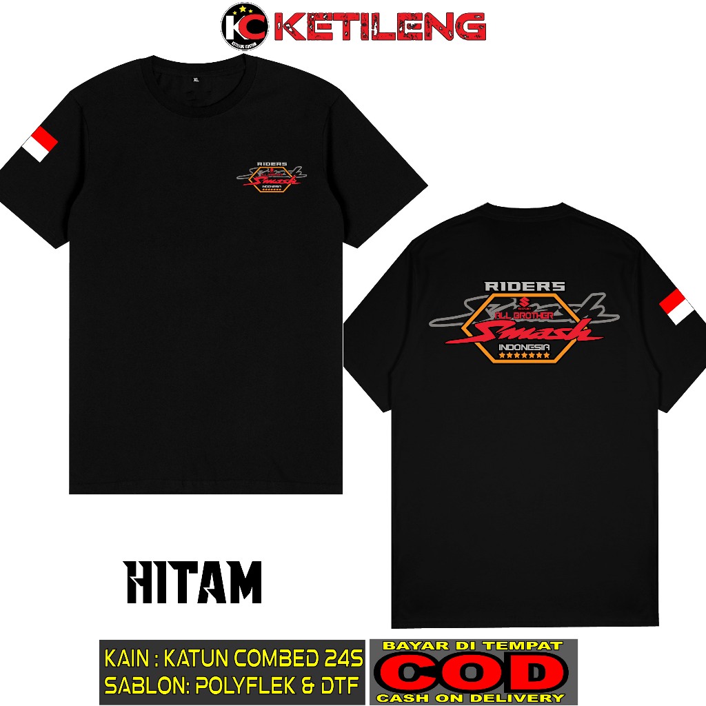 KAOS SUZUKI SMASH ALL BROTHER MODEL 2 BAHAN COTTON COMBED 24S TEBAL BISA COD KAOS DISTRO KAOS KEREN