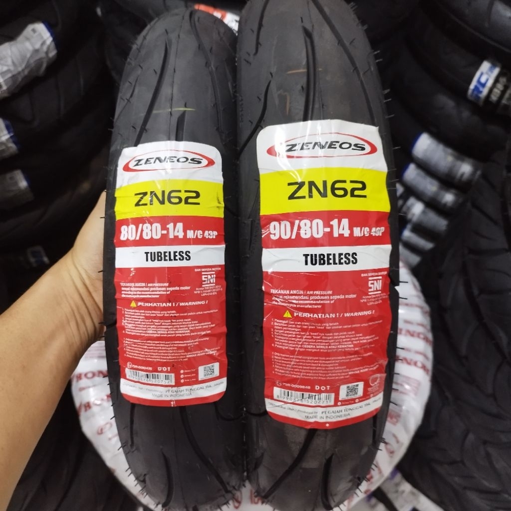 BAN ZENEOS TUBLES 80/80-14, 90/80-14 ORIGINAL 100%