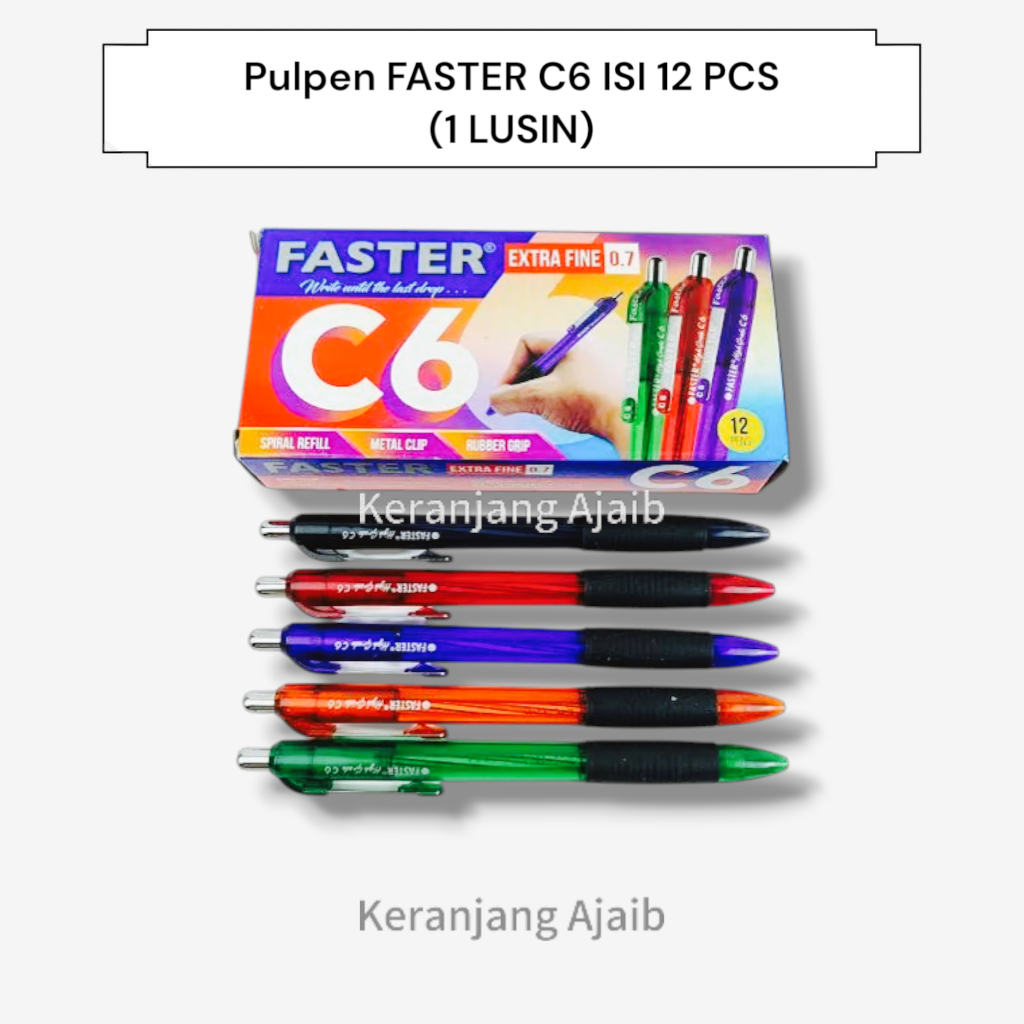 

PULPEN FASTER C6 ISI 12 PCS (1 LUSIN)