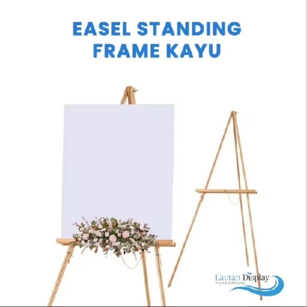 stand frame foto kayu ukuran 150 cm , Tripod kayu foto wedding , stand frame kayu , tripod mononpod
