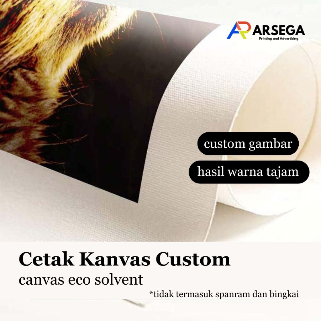 ARSEGA - Cetak Lukisan Modern Big Jumbo Extra Bahan Canvas eco Solvent Kanvas Awet Poster Air Terjun