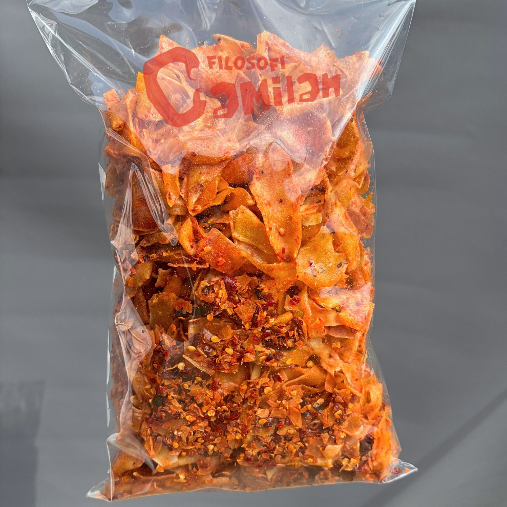 

Keripik Singkong Kriwil Bumbu Kering Extra Chili Oil Daun Jeruk Kemasan - 500g