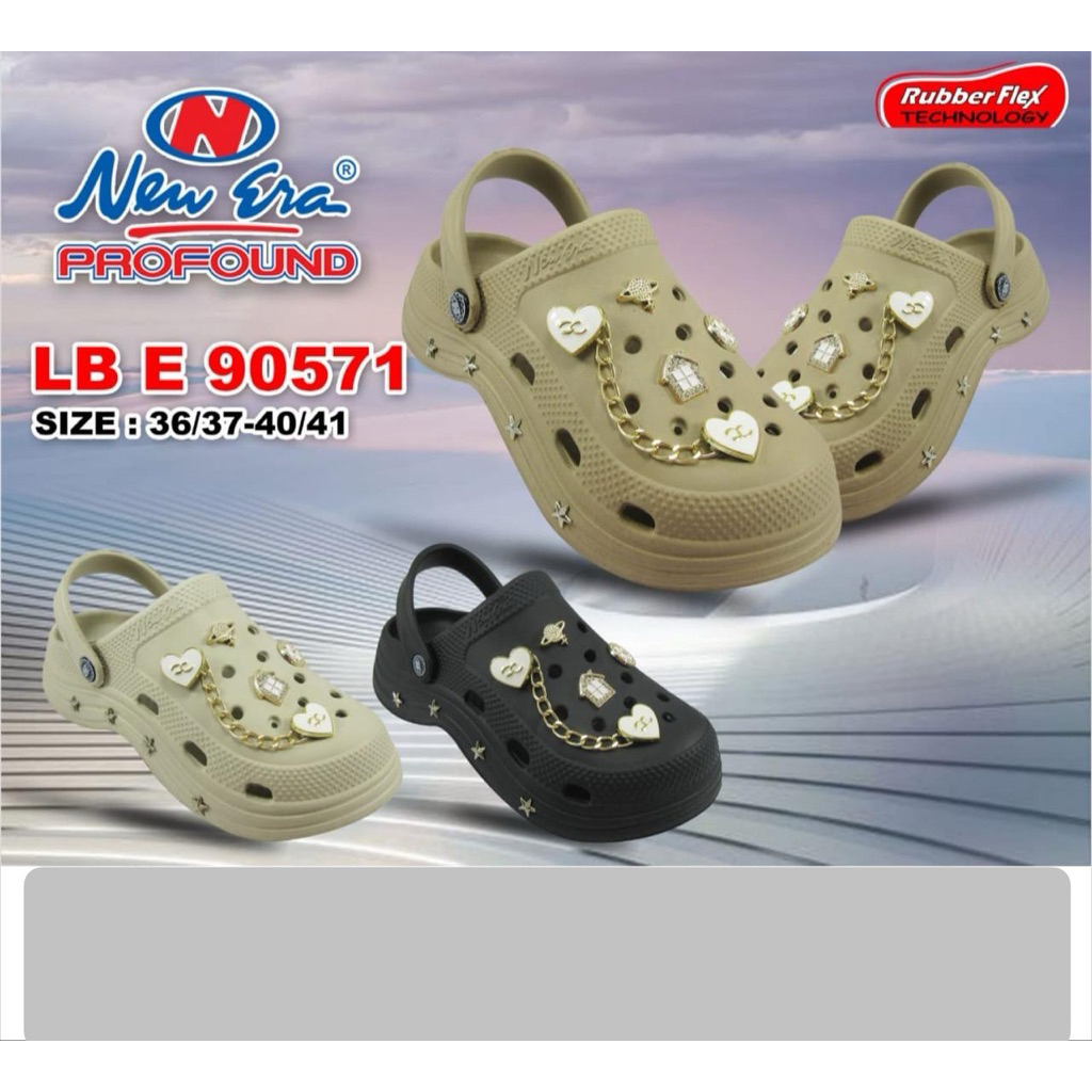 SANDAL SLOP BAIM KODOK BAKPAO WANITA NEW ERA LB 90571 SIZE 36/37-40/41 ORIGINAL BY NEW ERA