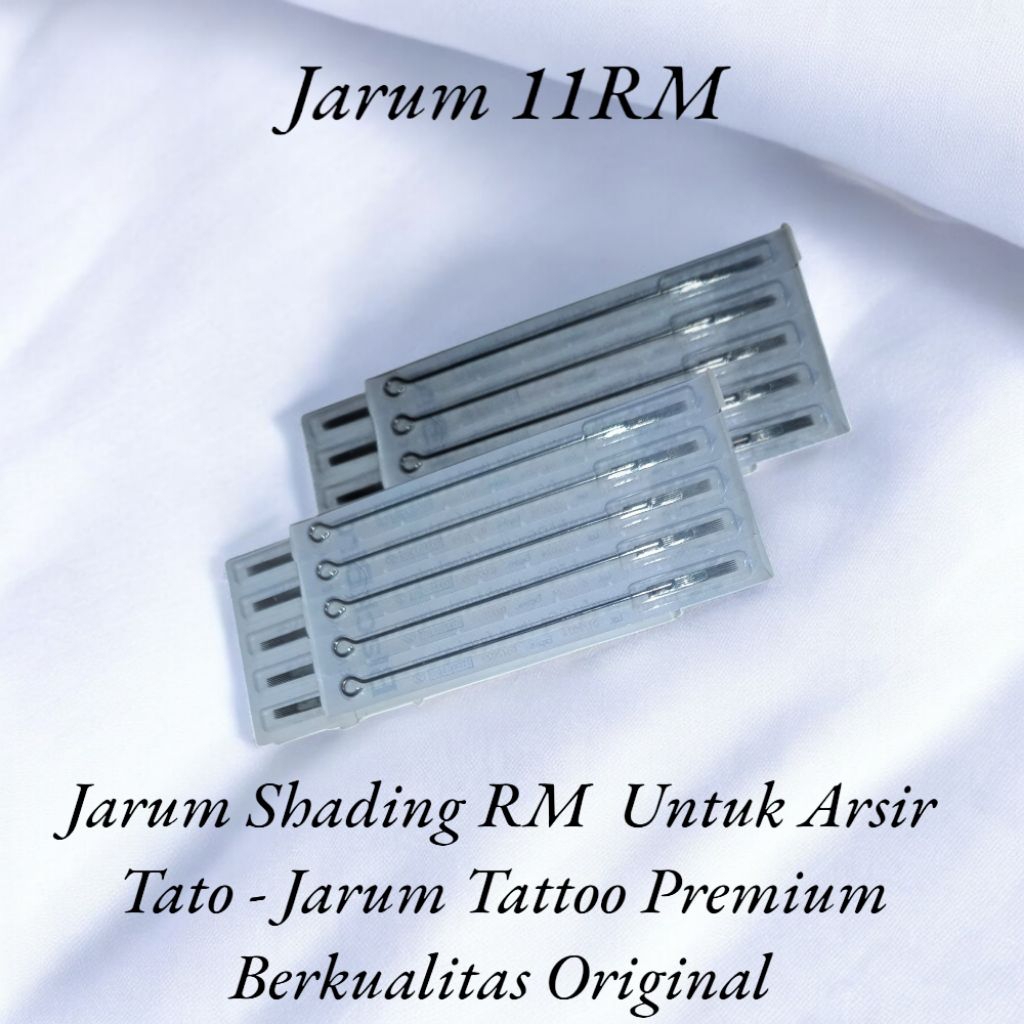 Selembar Jarum 11RM. ntuk Arsir / shading Blok. Isi 5 Batang Untuk Tato - Jarum Tattoo Premium Berku