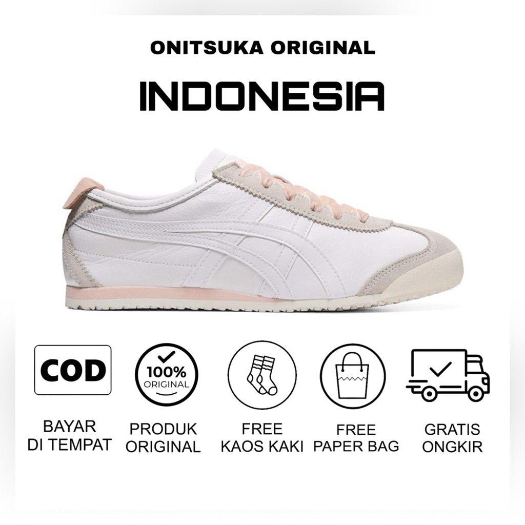 Sepatu Onitsuka Mexico66 Indo Tali Pita Pink sepatu wanita/ sepatu sneakers