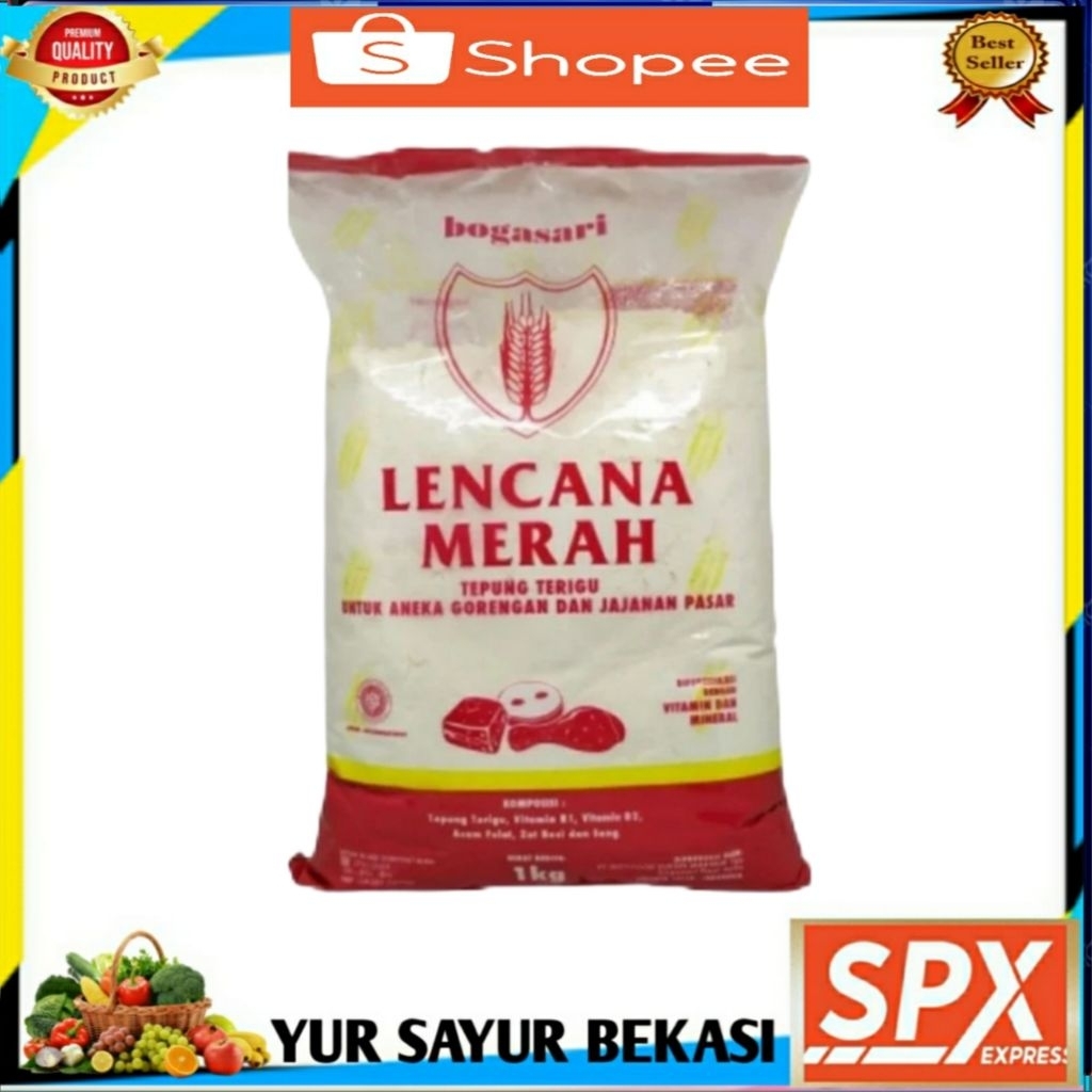 

Tepung Terigu Lencana Merah 1kg.