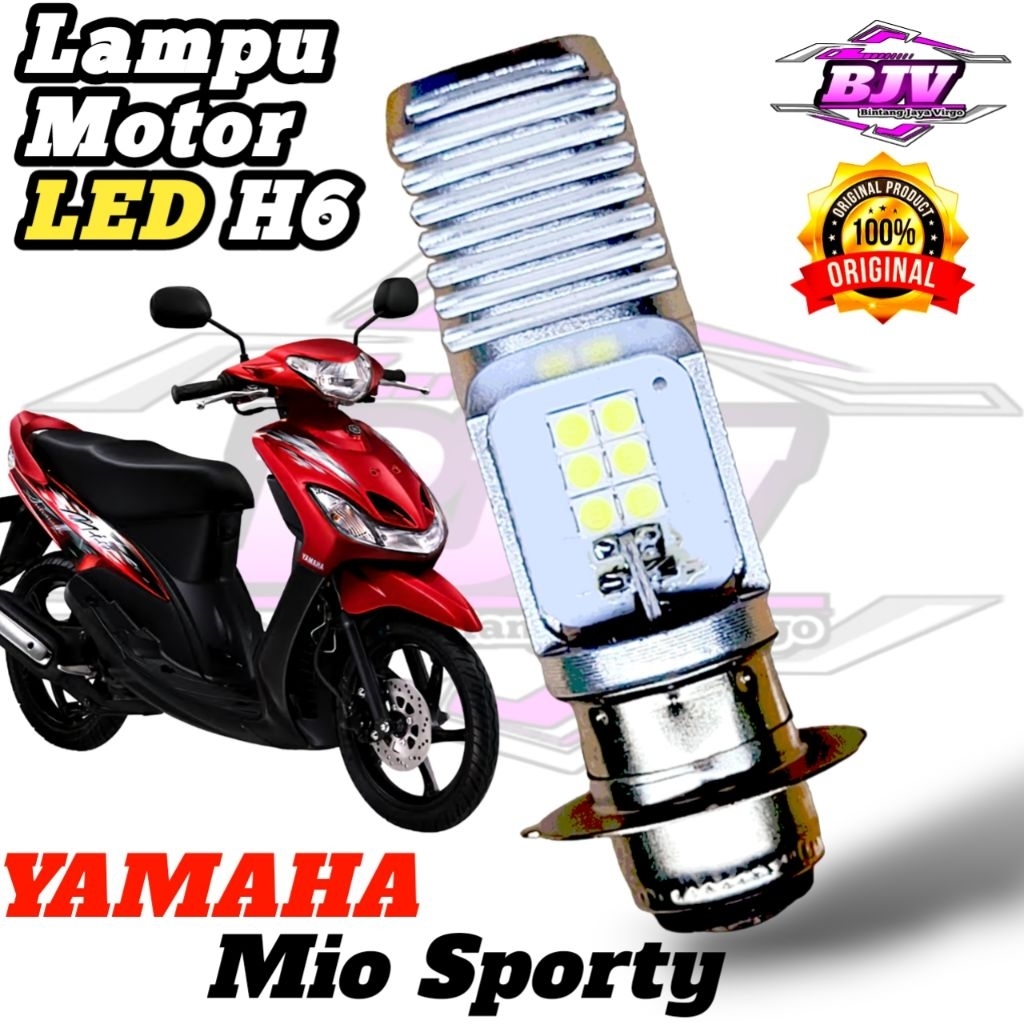 Lampu Depan Motor Yamaha Mio Sporty LED Putih Ac/Dc 12Volt Pengganti Bohlam Standart M2B_PRO