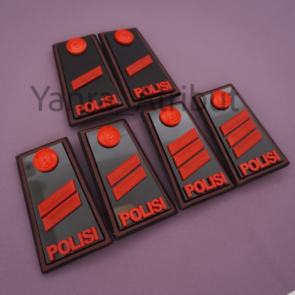 Pangkat Bharatu Pdh List Bordir Tamtama Brimob Polri Bharada / Bharatu / Bharaka Polisi Premium