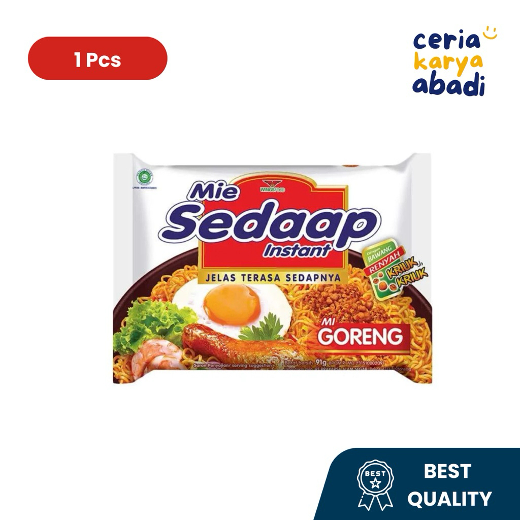 

[CERIA KARYA ABADI] Mie Sedaap Goreng Rasa Original / Mi Instan Goreng Sedaap (Min pembelian 5 pcs)