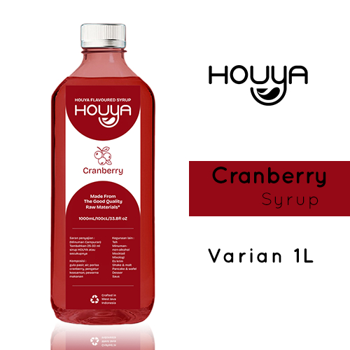

Houya Cranberry Syrup 1Liter - Sirup Rasa Cranberry