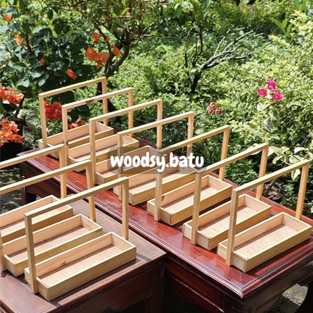 Keranjang Kayu Palet / Nampan Seserahan / Box Kayu Dekorasi 30 cm x 10 cm