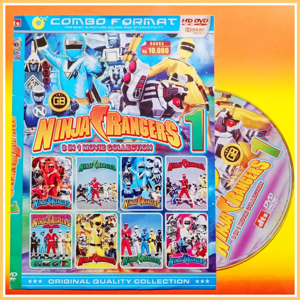 Kaset Film Kartun Anak Koleksi Power Rangers - Ninja Ranger Edisi Terlaris Bahasa Indonesia