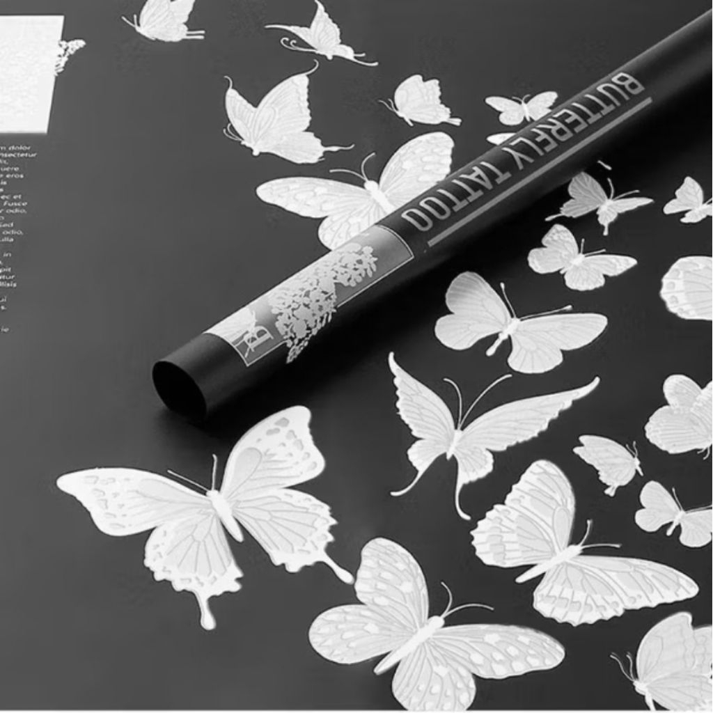 

(pack) CELLOPHANE BUTTERFLY MOTIF KUPU KUPU WRAPPING PAPER 20 lembar