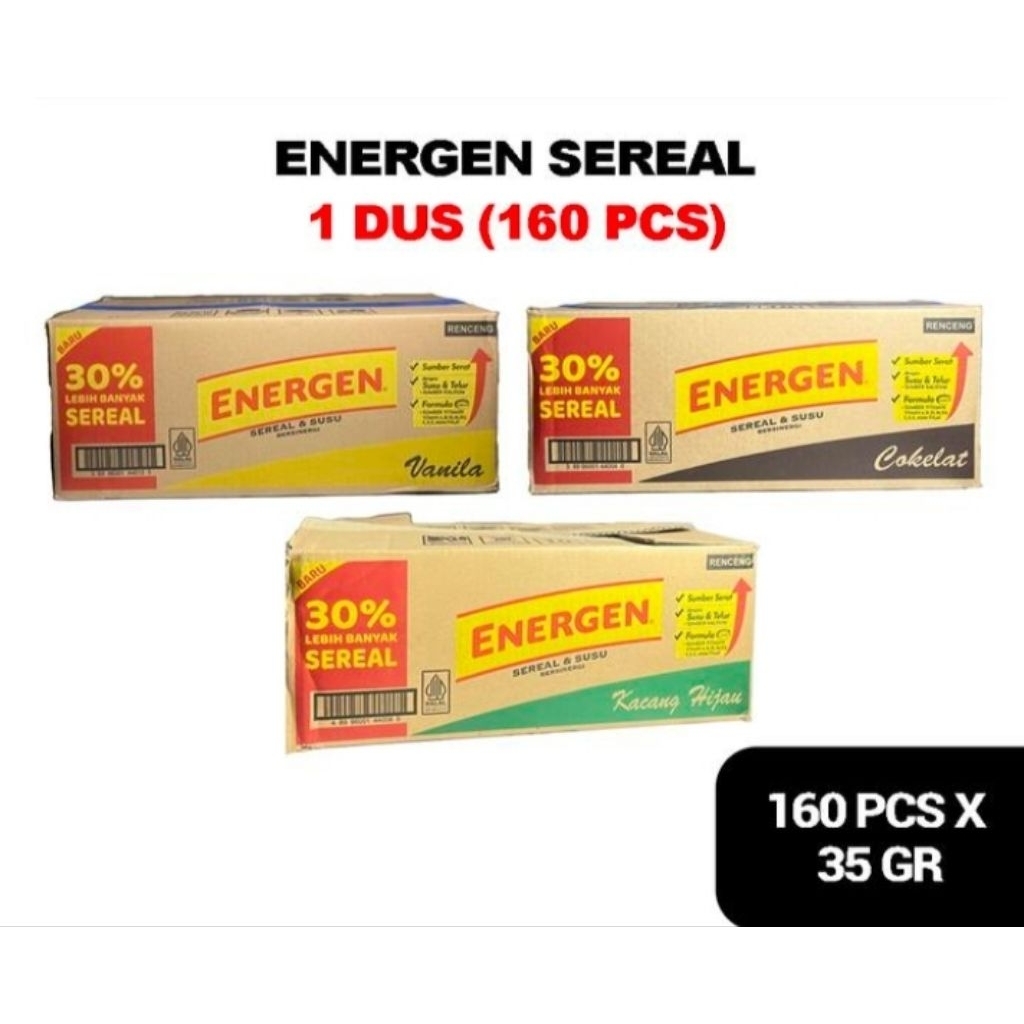 

Energen Susu Sereal Aneka Rasa 1Dus 160x35g Menu Sarapan Sereal Instan Cereal