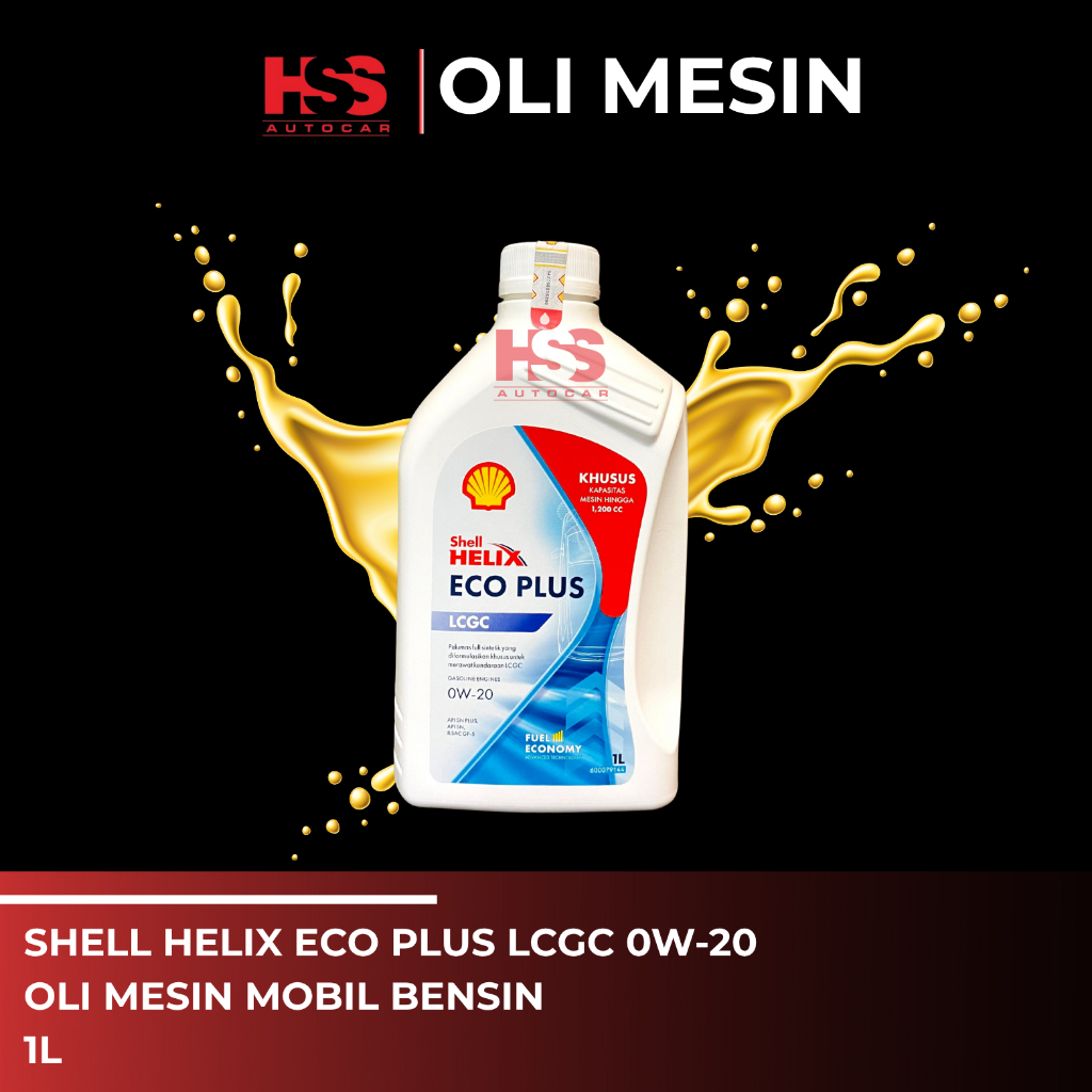 Oli Mesin Shell Helix Eco Plus LCGC 0W-20 1L/Oli Shell 0W-20 1L/OLI 0W-20