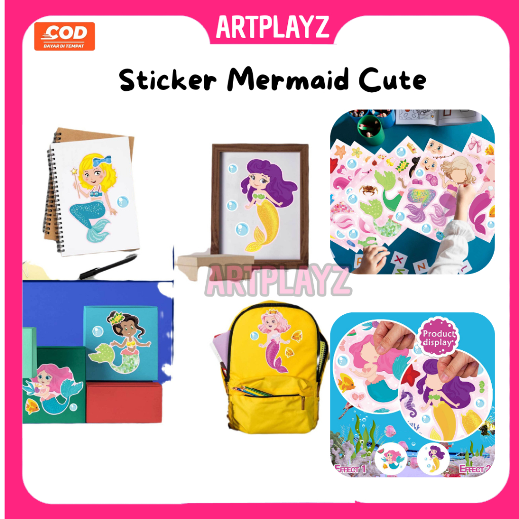 

Sticker Mermaid | Stiker Putri Duyung | Sticker Anak | Stiker Wajah