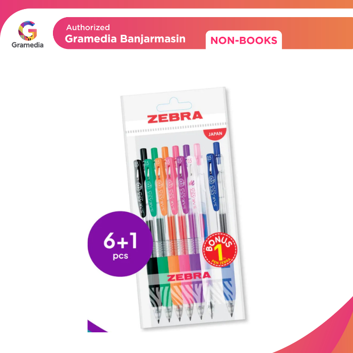 

Gramedia Banjarmasin - Ballpen Zebra Sarasa Clip 0.5Mm Set 6Pcs Free 1 Pcs Black