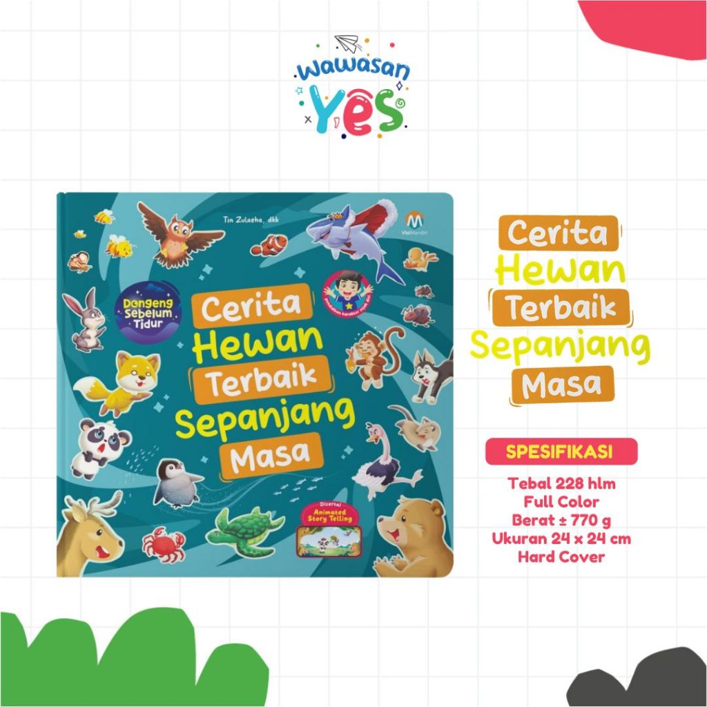 buku Dongeng Sebelum Tidur Cerita Hewan Terbaik Sepanjang Masa Fabel Pembentuk Karakter Baik Mengaja