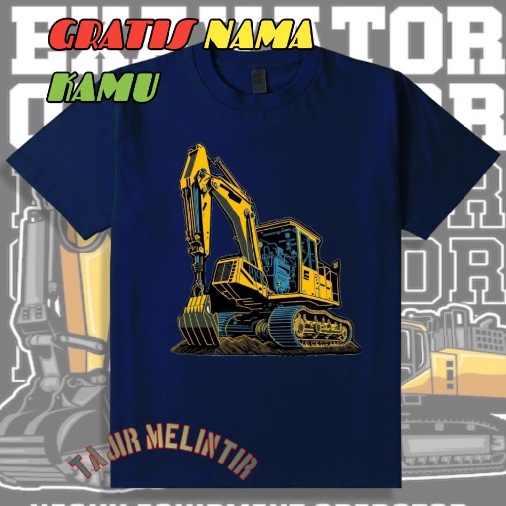 BAJU ANAK KAOS ANAK LAKI-LAKI PEREMPUAN EXCAVATOR
