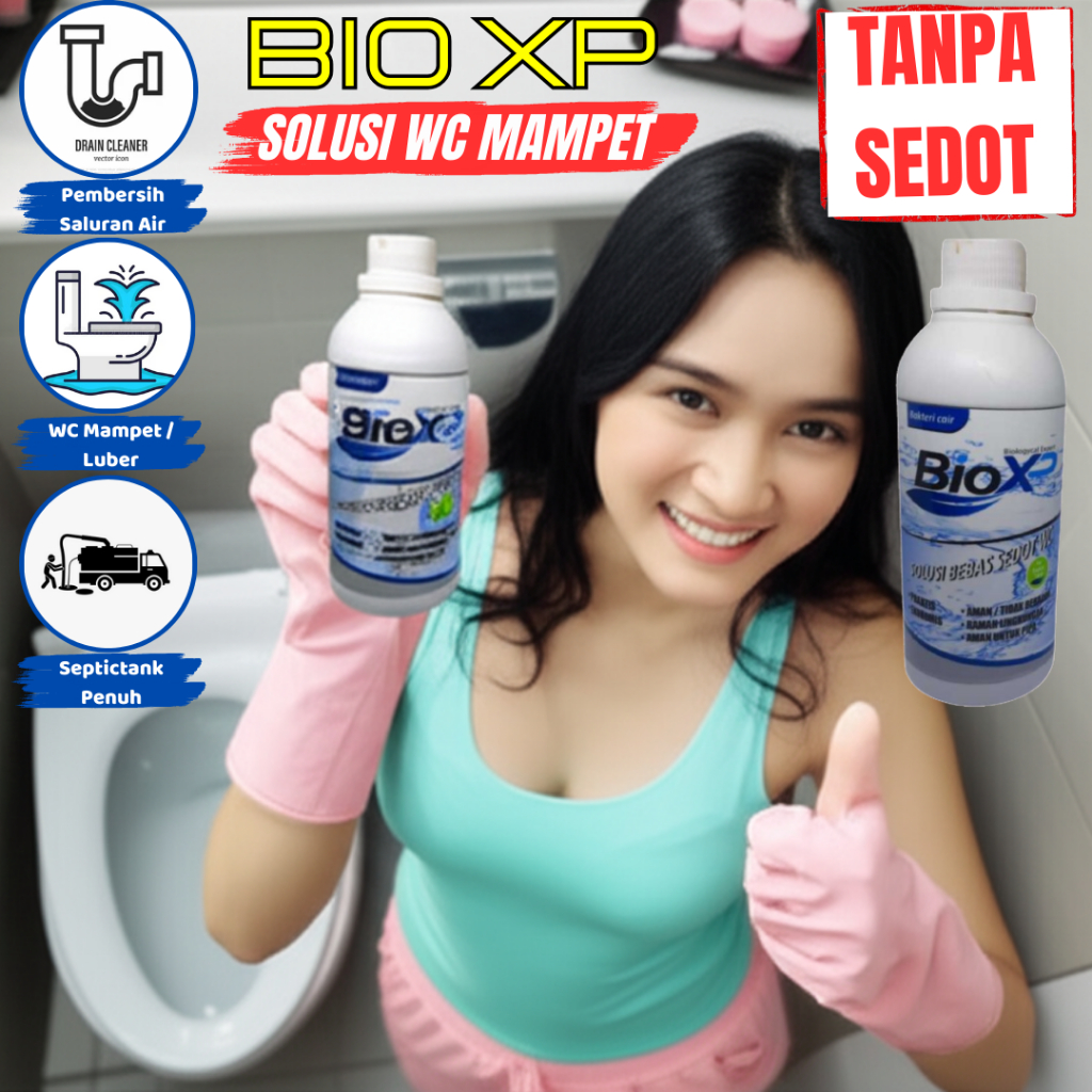 Penguras WC Siram Air tidak lancar Tersumbat BIO GM Anti Mampet WC Penghancur tinja