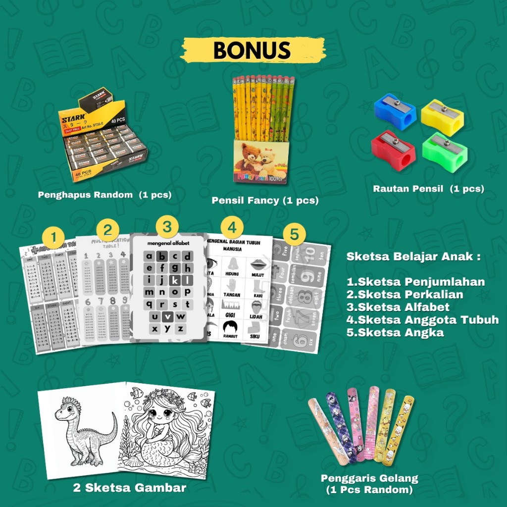 

Bonus Hadiah Gratis Merchandise Anak (Random)
